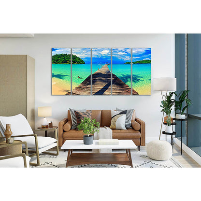 Wooden Bridge Tropical Beach №SL60 Ready to Hang Canvas PrintCanvas art arrives ready to hang, with hanging accessories included and no additional framing required. Every canvas print is hand-crafted, made on-demand at our workshop and expertly stretched