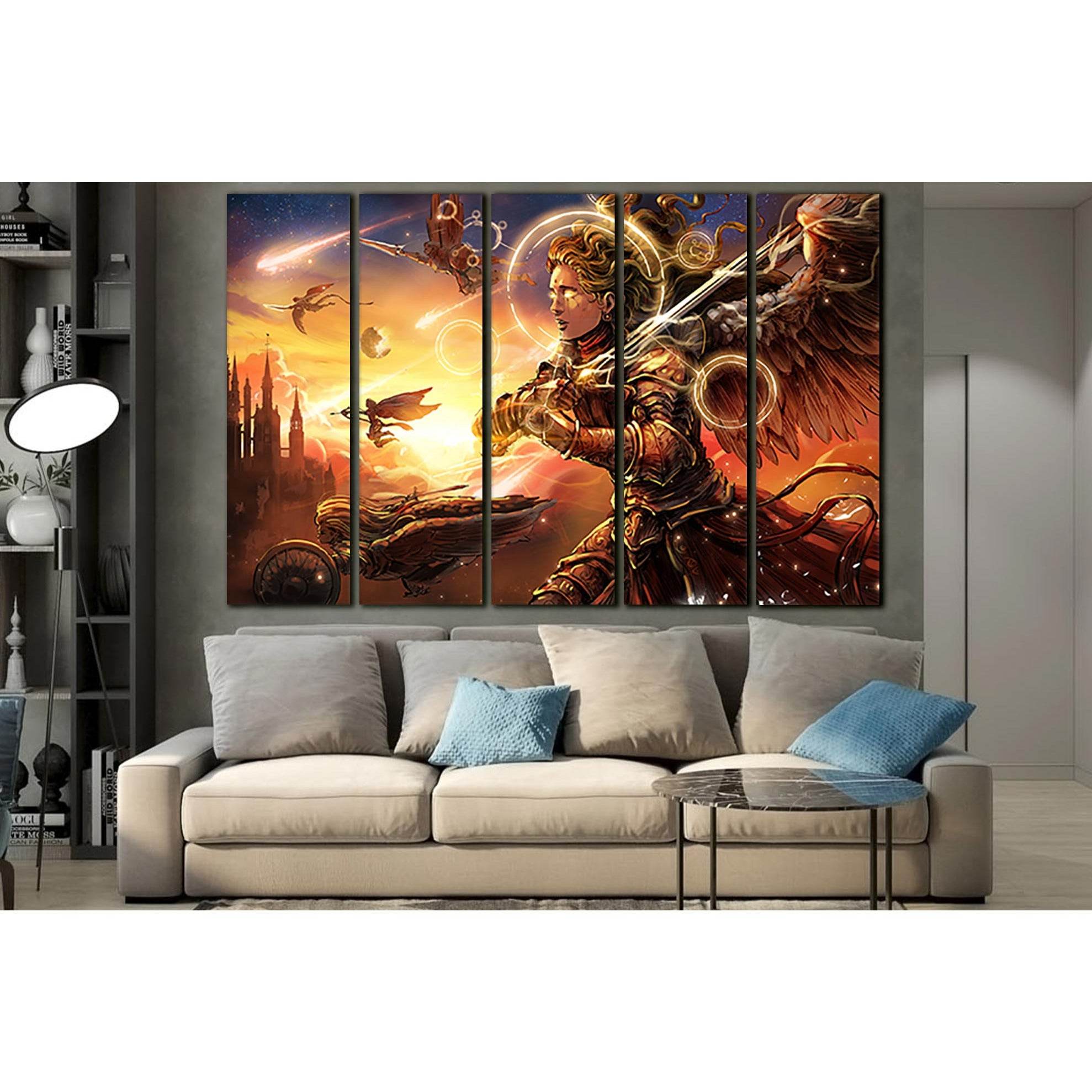 Angelic Army Flying Across The Sky №SL1242 Ready to Hang Canvas PrintCanvas art arrives ready to hang, with hanging accessories included and no additional framing required. Every canvas print is hand-crafted, made on-demand at our workshop and expertly st
