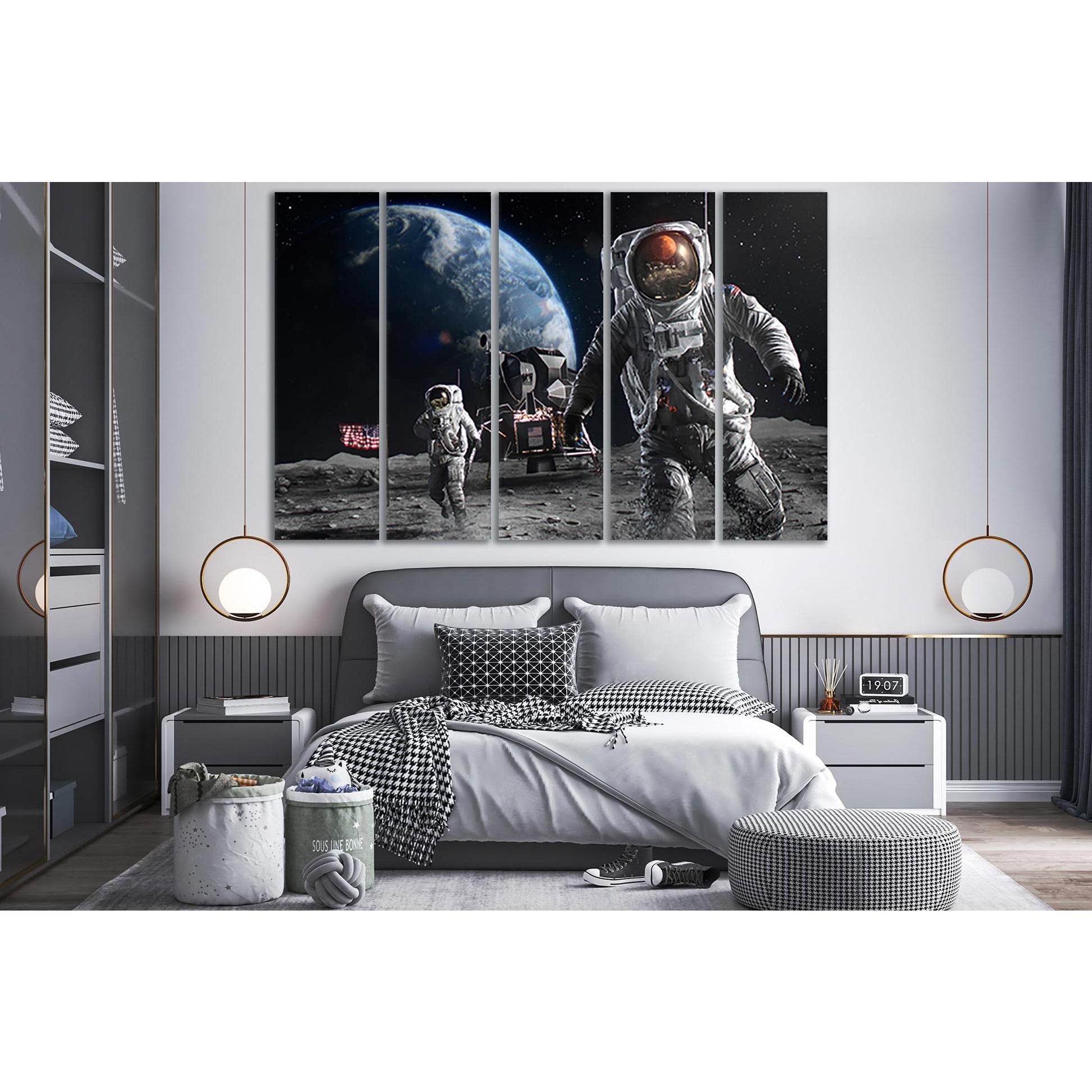 Astronauts Landing On The Moon №SL420 Ready to Hang Canvas PrintCanvas art arrives ready to hang, with hanging accessories included and no additional framing required. Every canvas print is hand-crafted, made on-demand at our workshop and expertly stretch