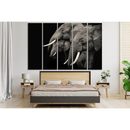 Three Elephants On Black Background №SL874 Ready to Hang Canvas PrintCanvas art arrives ready to hang, with hanging accessories included and no additional framing required. Every canvas print is hand-crafted, made on-demand at our workshop and expertly st