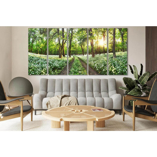 Forest Landscape With White Flowers №SL677 Ready to Hang Canvas PrintCanvas art arrives ready to hang, with hanging accessories included and no additional framing required. Every canvas print is hand-crafted, made on-demand at our workshop and expertly st