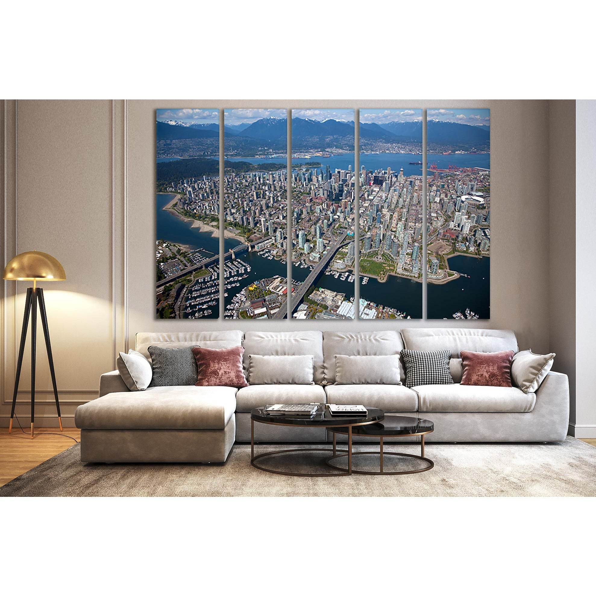 Canada Vancouver City Aerial View №SL313 Ready to Hang Canvas PrintCanvas art arrives ready to hang, with hanging accessories included and no additional framing required. Every canvas print is hand-crafted, made on-demand at our workshop and expertly stre