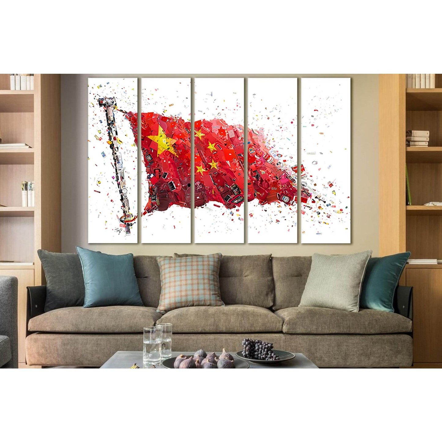 Creative Flag Of China №SL1162 Ready to Hang Canvas PrintCanvas art arrives ready to hang, with hanging accessories included and no additional framing required. Every canvas print is hand-crafted, made on-demand at our workshop and expertly stretched arou