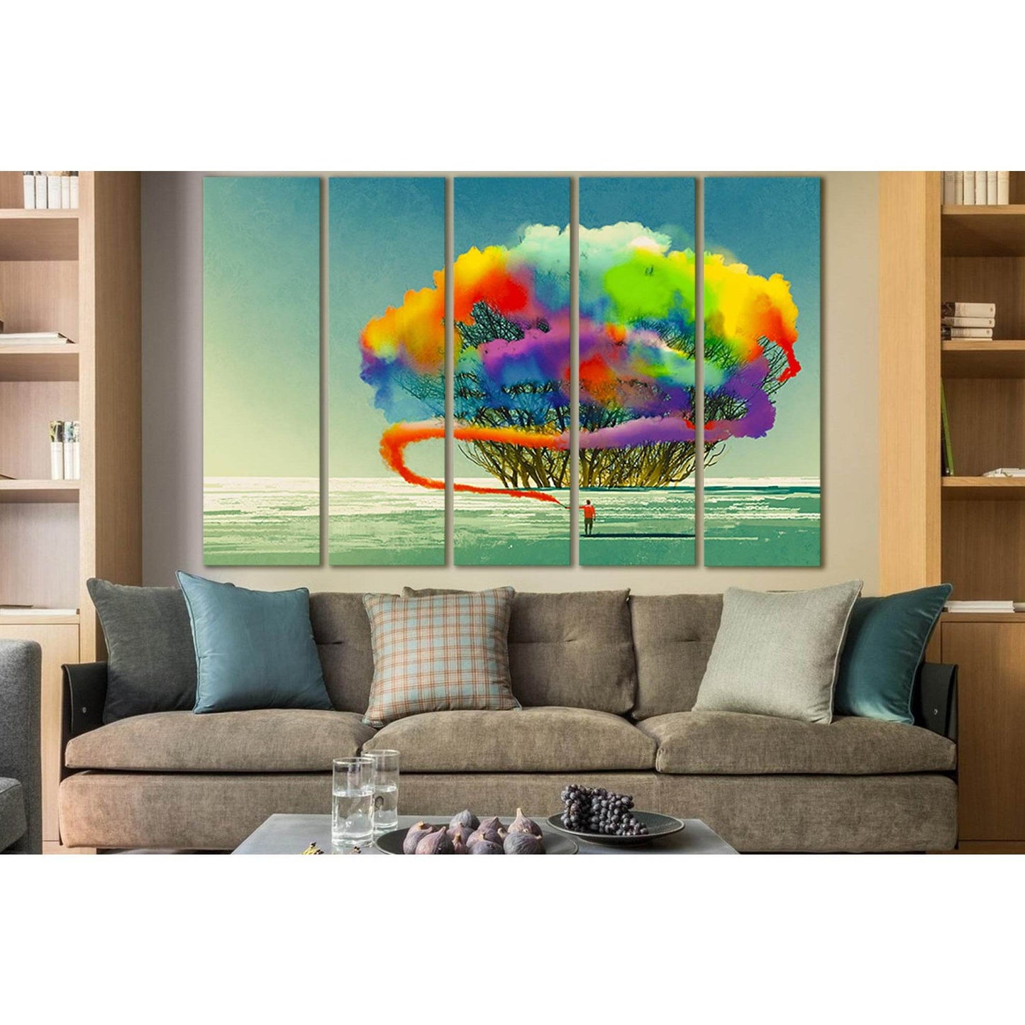 Man Draws Colored Smoke №SL1262 Ready to Hang Canvas PrintCanvas art arrives ready to hang, with hanging accessories included and no additional framing required. Every canvas print is hand-crafted, made on-demand at our workshop and expertly stretched aro