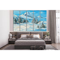 Oil Painting Winter Mountain №SL562 Ready to Hang Canvas PrintCanvas art arrives ready to hang, with hanging accessories included and no additional framing required. Every canvas print is hand-crafted, made on-demand at our workshop and expertly stretched