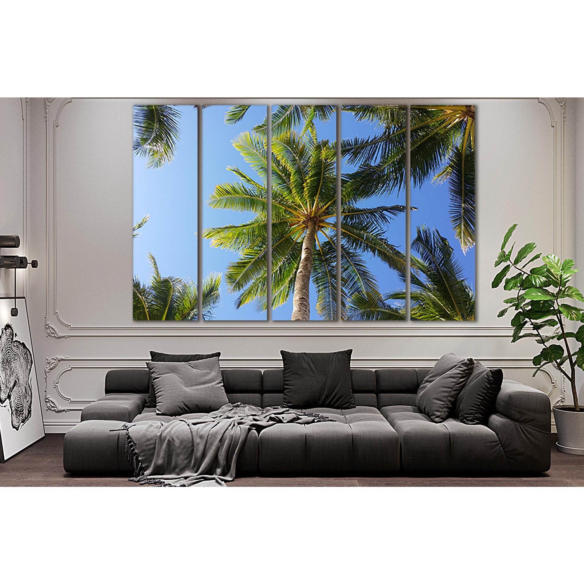 Crown Palm Under Blue Sky №SL513 Ready to Hang Canvas PrintCanvas art arrives ready to hang, with hanging accessories included and no additional framing required. Every canvas print is hand-crafted, made on-demand at our workshop and expertly stretched ar