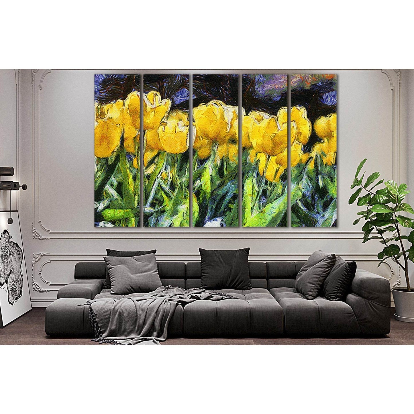 Yellow Tulips Oil Painting №SL568 Ready to Hang Canvas PrintCanvas art arrives ready to hang, with hanging accessories included and no additional framing required. Every canvas print is hand-crafted, made on-demand at our workshop and expertly stretched a