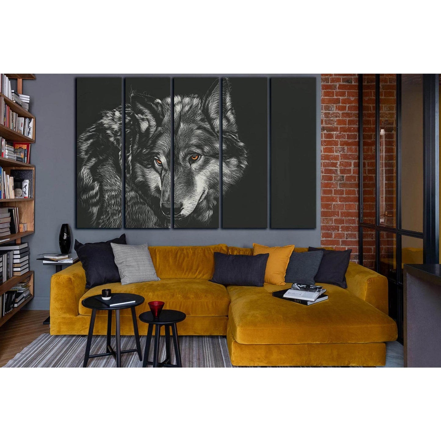 Wolf Painting №SL1557 Ready to Hang Canvas PrintCanvas art arrives ready to hang, with hanging accessories included and no additional framing required. Every canvas print is hand-crafted, made on-demand at our workshop and expertly stretched around 100% N