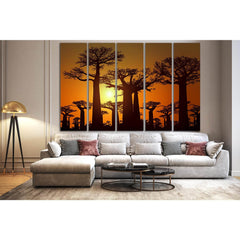 Baobab Silhouettes At Sunset №SL521 Ready to Hang Canvas PrintCanvas art arrives ready to hang, with hanging accessories included and no additional framing required. Every canvas print is hand-crafted, made on-demand at our workshop and expertly stretched