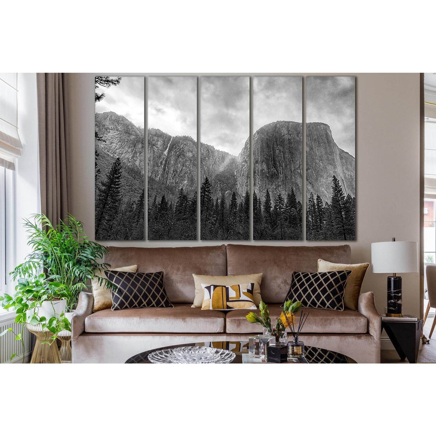 Cliff And Pine Trees Black End White №SL873 Ready to Hang Canvas PrintCanvas art arrives ready to hang, with hanging accessories included and no additional framing required. Every canvas print is hand-crafted, made on-demand at our workshop and expertly s