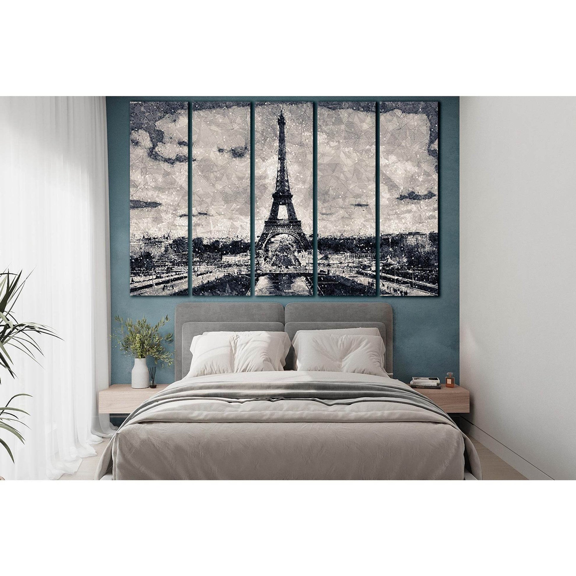 Eiffel Tower Creative Geometric Cityscape №SL1465 Ready to Hang Canvas PrintCanvas art arrives ready to hang, with hanging accessories included and no additional framing required. Every canvas print is hand-crafted, made on-demand at our workshop and expe