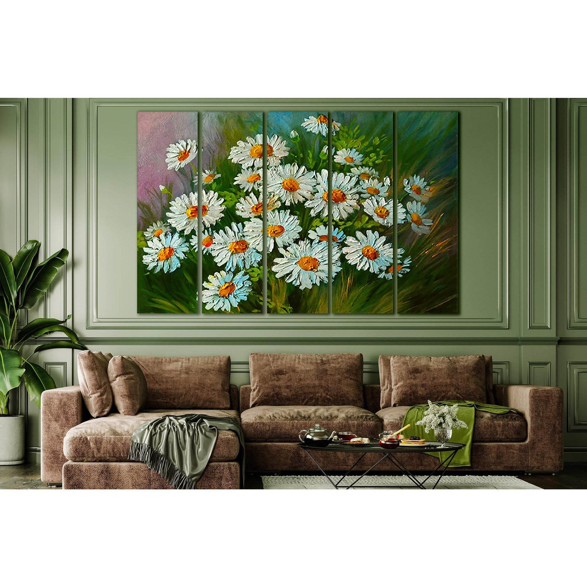 Abstract Illustration Of Flowers Daisies №SL590 Ready to Hang Canvas PrintCanvas art arrives ready to hang, with hanging accessories included and no additional framing required. Every canvas print is hand-crafted, made on-demand at our workshop and expert