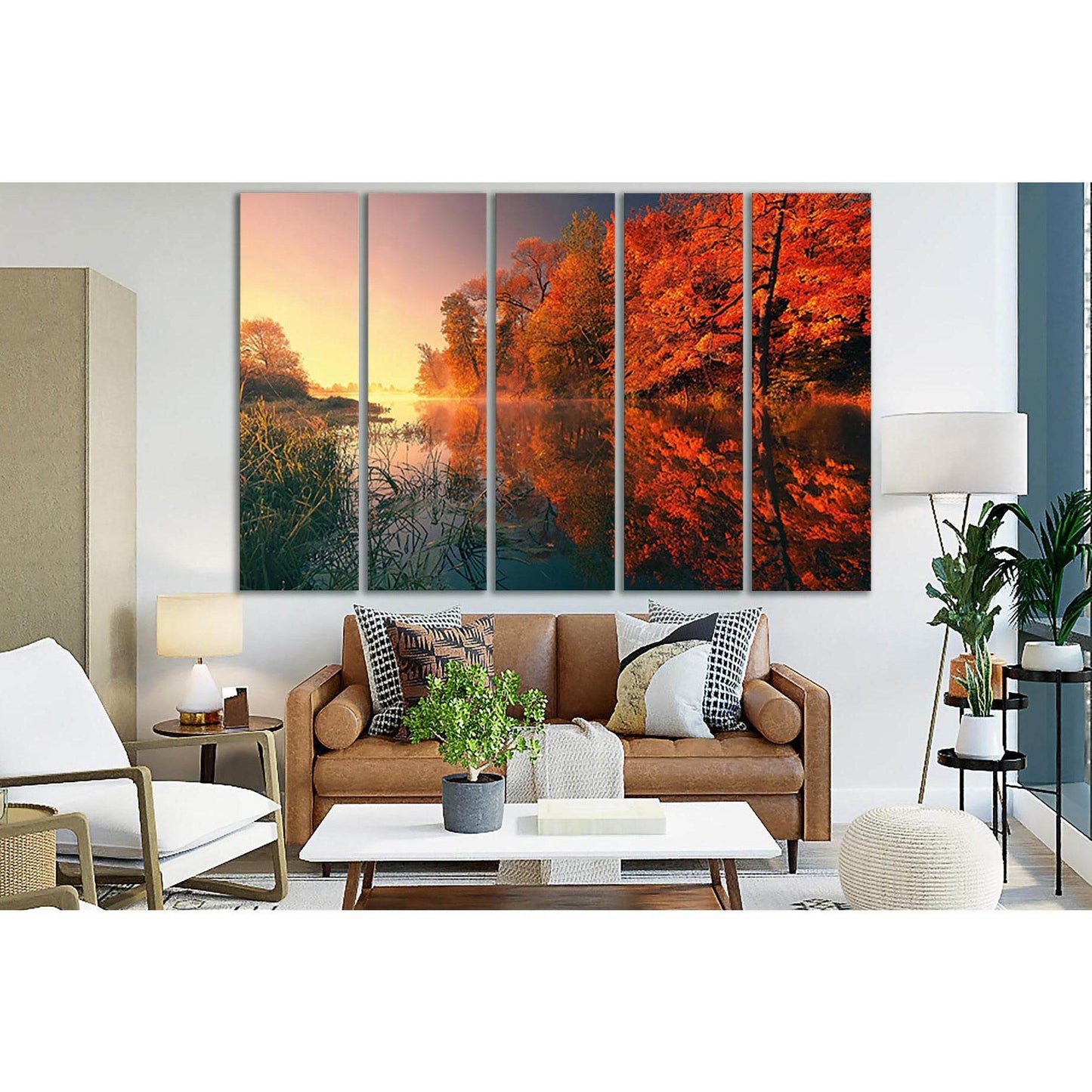 Reflection Of Trees In Autumn №SL1496 Ready to Hang Canvas PrintCanvas art arrives ready to hang, with hanging accessories included and no additional framing required. Every canvas print is hand-crafted, made on-demand at our workshop and expertly stretch