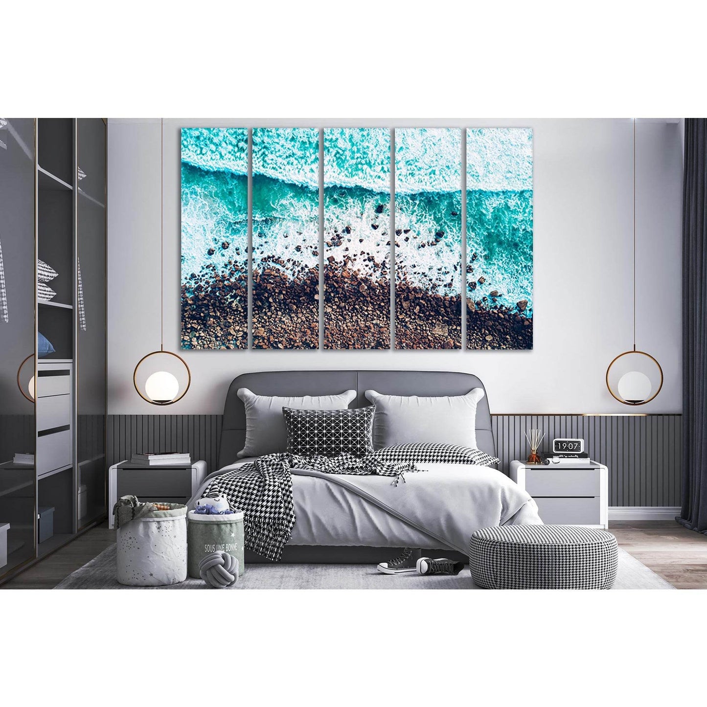 Waves Splashing On Boulder Beach №SL122 Ready to Hang Canvas PrintCanvas art arrives ready to hang, with hanging accessories included and no additional framing required. Every canvas print is hand-crafted, made on-demand at our workshop and expertly stret