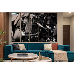 Black Motorcycle Engine №SL1426 Ready to Hang Canvas PrintCanvas art arrives ready to hang, with hanging accessories included and no additional framing required. Every canvas print is hand-crafted, made on-demand at our workshop and expertly stretched aro