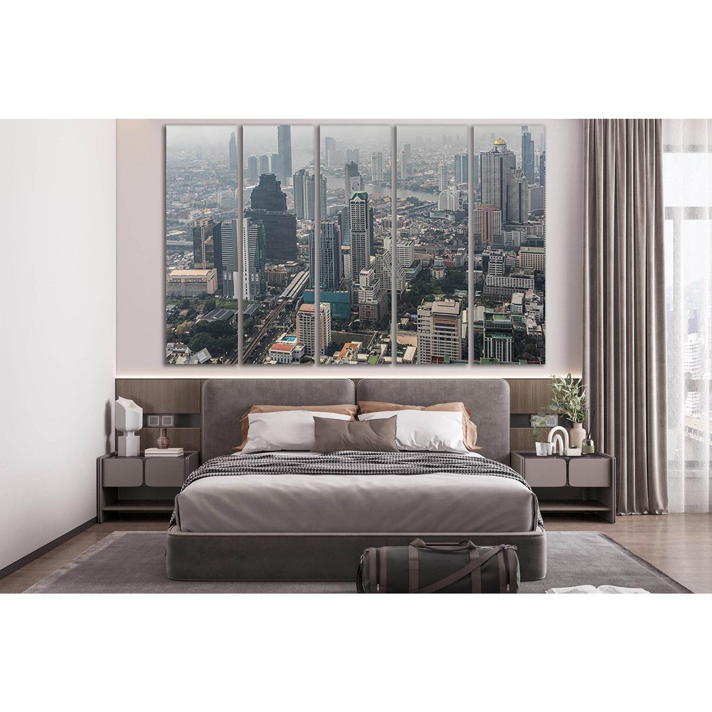 Picturesque Bangkok Cityscape №SL363 Ready to Hang Canvas PrintCanvas art arrives ready to hang, with hanging accessories included and no additional framing required. Every canvas print is hand-crafted, made on-demand at our workshop and expertly stretche