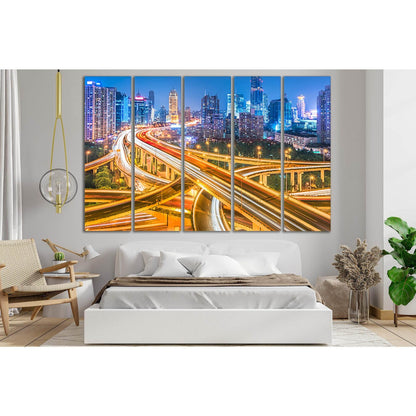 View Of Shanghai Overpass At Night №SL351 Ready to Hang Canvas PrintCanvas art arrives ready to hang, with hanging accessories included and no additional framing required. Every canvas print is hand-crafted, made on-demand at our workshop and expertly str