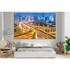 View Of Shanghai Overpass At Night №SL351 Ready to Hang Canvas PrintCanvas art arrives ready to hang, with hanging accessories included and no additional framing required. Every canvas print is hand-crafted, made on-demand at our workshop and expertly str