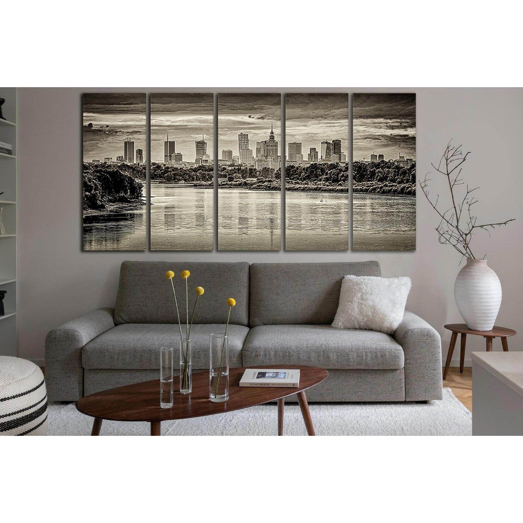 Warsaw Skyscrapers Black End White №SL869 Ready to Hang Canvas PrintCanvas art arrives ready to hang, with hanging accessories included and no additional framing required. Every canvas print is hand-crafted, made on-demand at our workshop and expertly str
