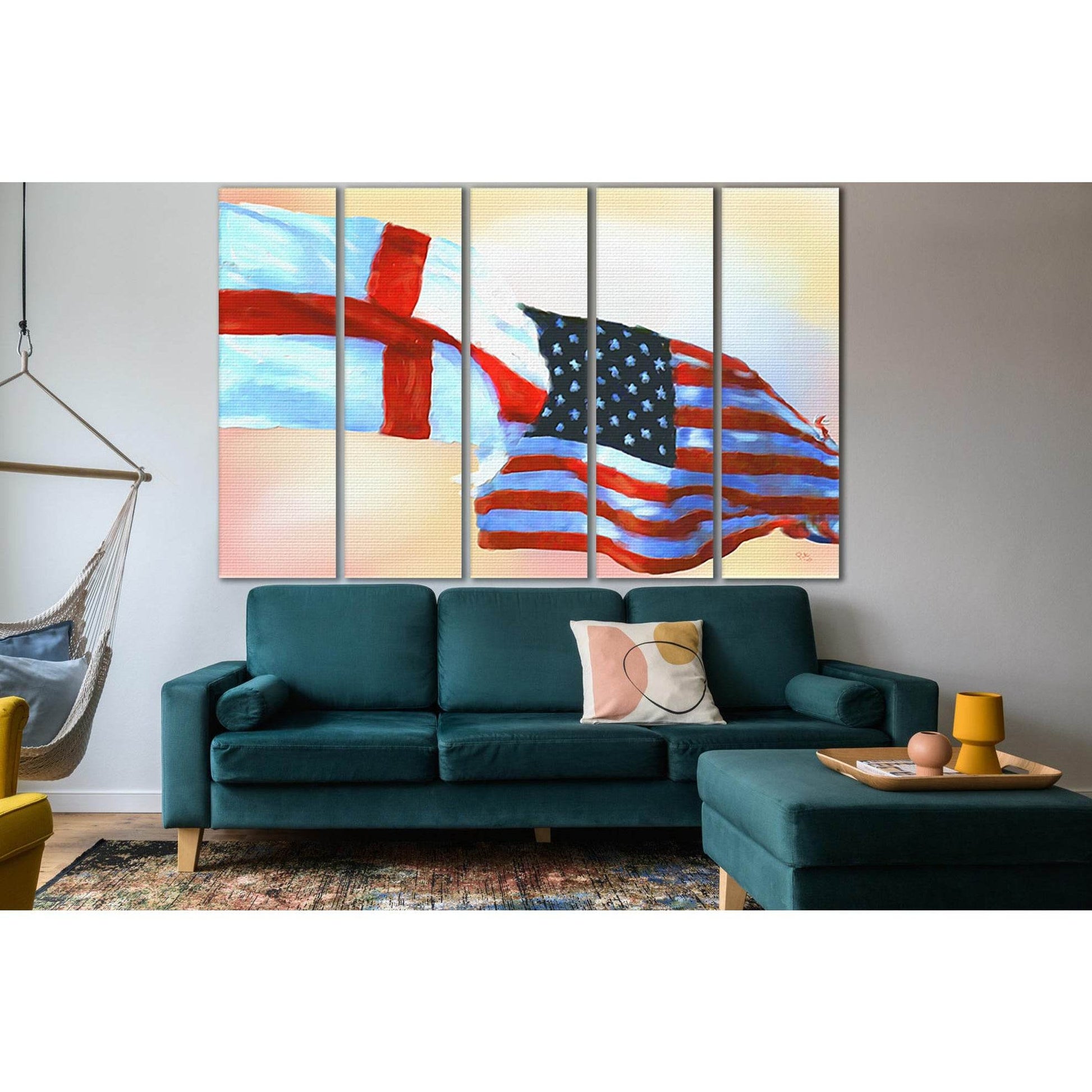 Drawn Usa And England Flag №SL1166 Ready to Hang Canvas PrintCanvas art arrives ready to hang, with hanging accessories included and no additional framing required. Every canvas print is hand-crafted, made on-demand at our workshop and expertly stretched