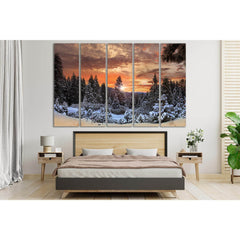Beautiful Sunset Winter Forest №SL276 Ready to Hang Canvas PrintCanvas art arrives ready to hang, with hanging accessories included and no additional framing required. Every canvas print is hand-crafted, made on-demand at our workshop and expertly stretch