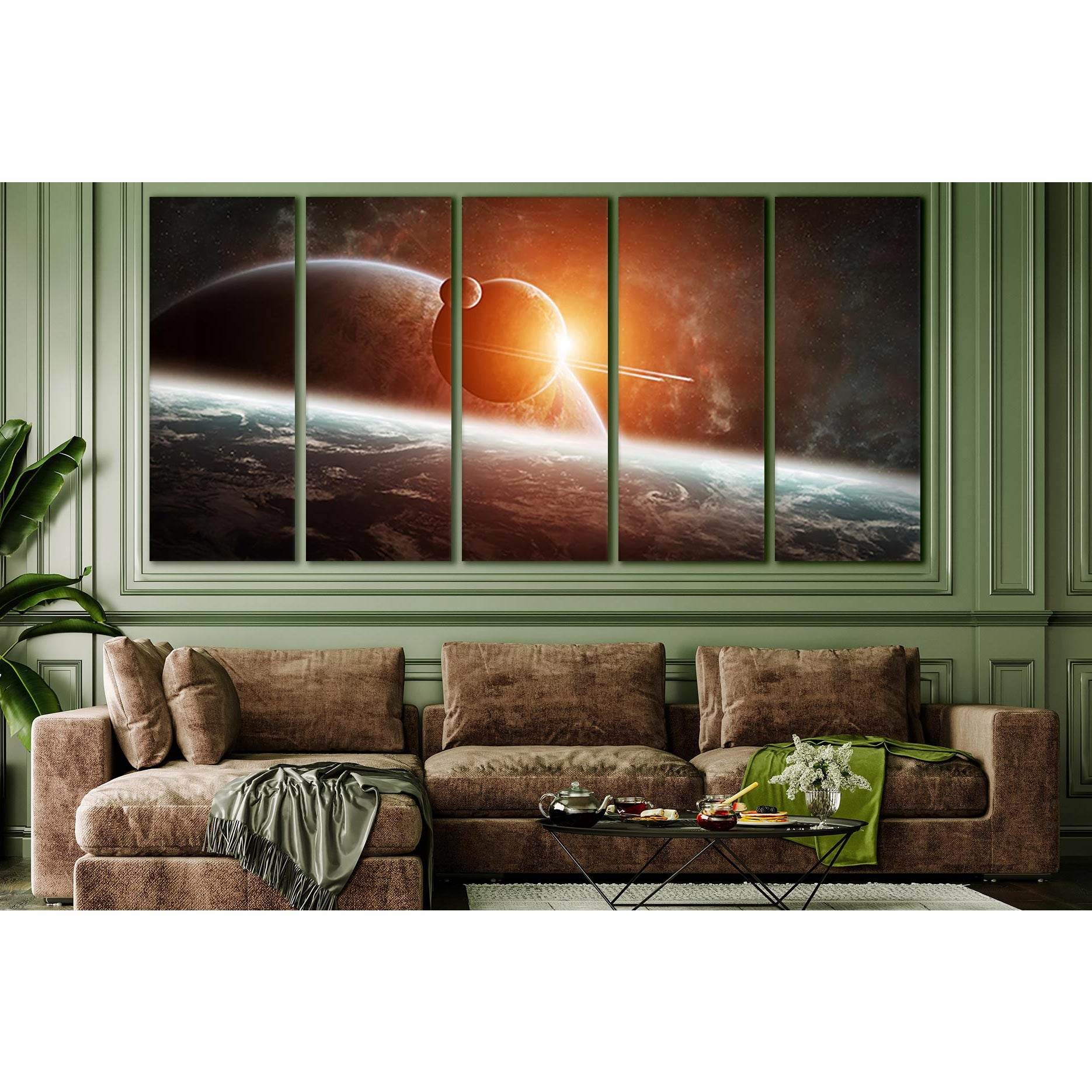 Planet Rising Far Space №SL428 Ready to Hang Canvas PrintCanvas art arrives ready to hang, with hanging accessories included and no additional framing required. Every canvas print is hand-crafted, made on-demand at our workshop and expertly stretched arou