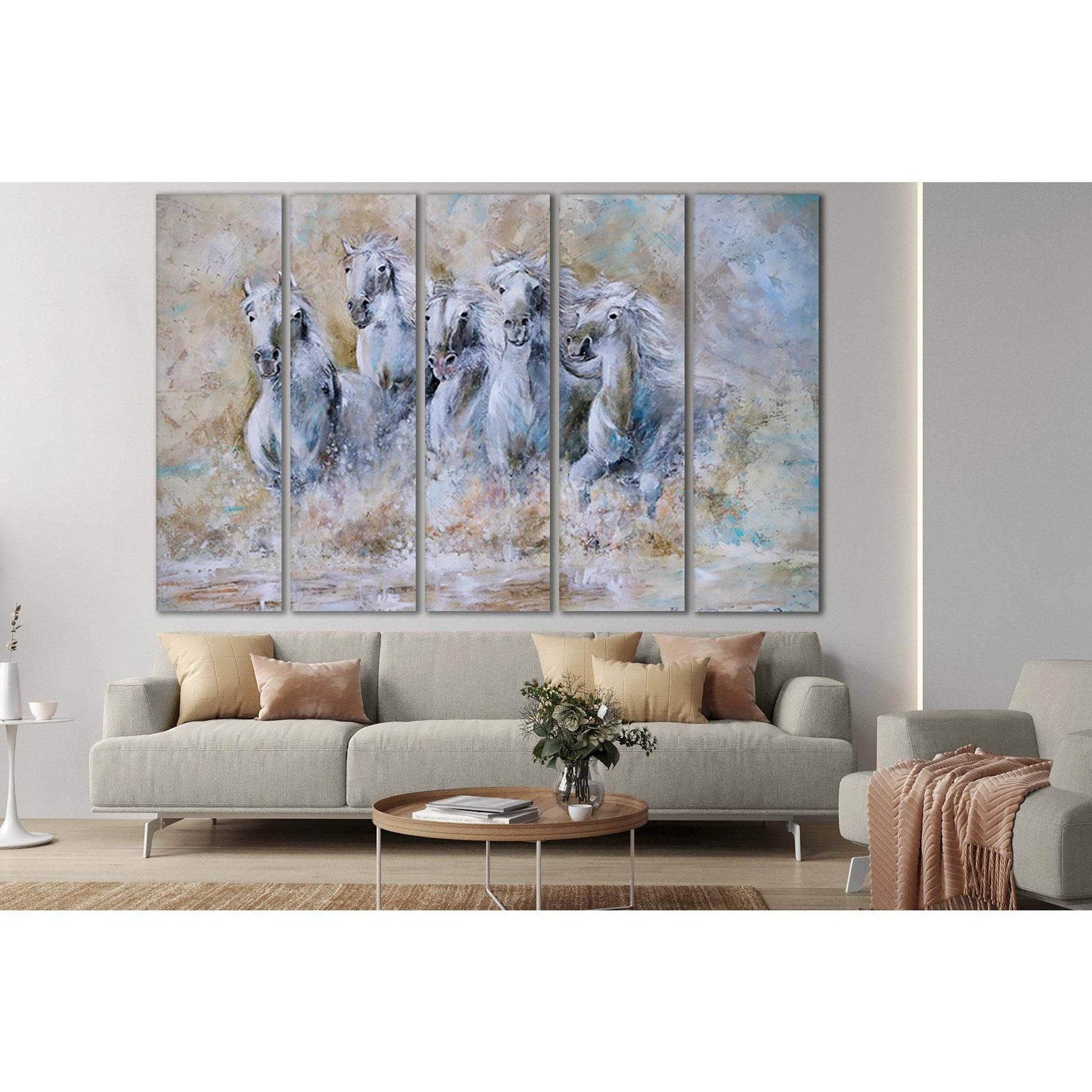 Oil Painting Horses №SL574 Ready to Hang Canvas PrintCanvas art arrives ready to hang, with hanging accessories included and no additional framing required. Every canvas print is hand-crafted, made on-demand at our workshop and expertly stretched around 1