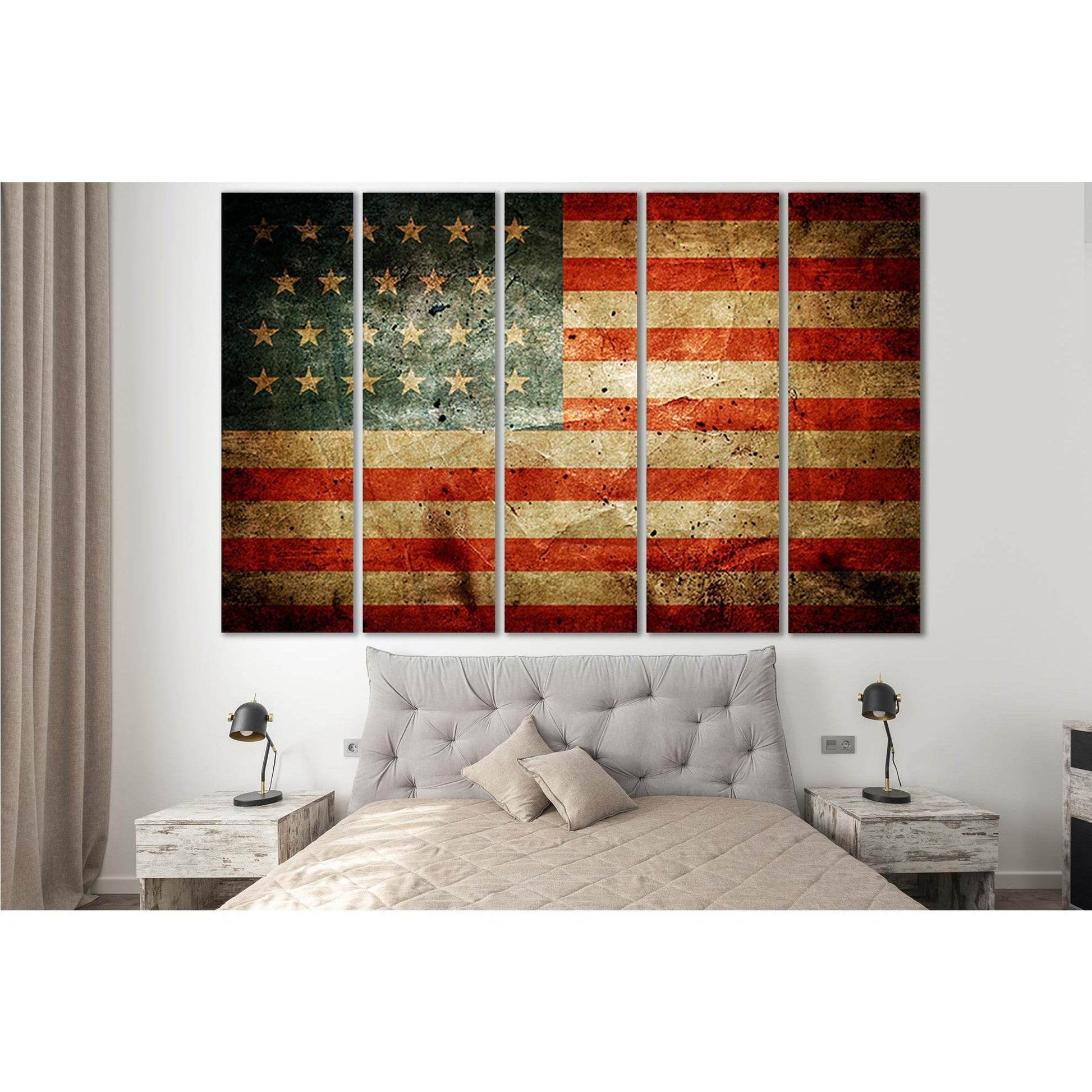 USA Flag Old Style №SL1165 Ready to Hang Canvas PrintCanvas art arrives ready to hang, with hanging accessories included and no additional framing required. Every canvas print is hand-crafted, made on-demand at our workshop and expertly stretched around 1