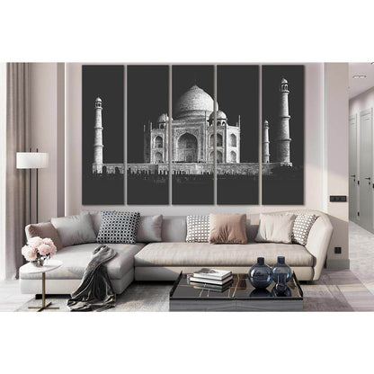 Taj Mahal Black and White №SL1389 Ready to Hang Canvas PrintCanvas art arrives ready to hang, with hanging accessories included and no additional framing required. Every canvas print is hand-crafted, made on-demand at our workshop and expertly stretched a