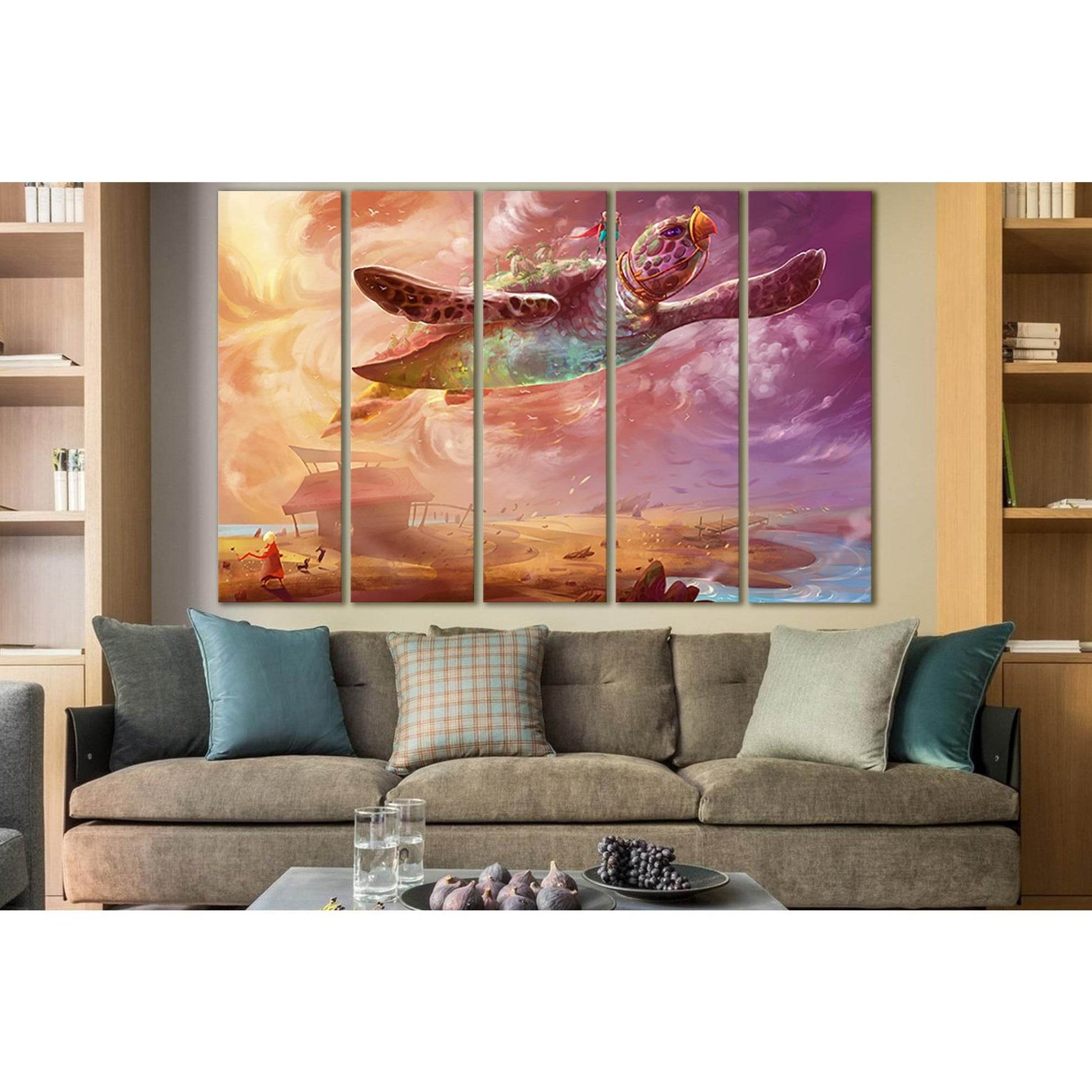 Flying Turtle №SL1283 Ready to Hang Canvas PrintCanvas art arrives ready to hang, with hanging accessories included and no additional framing required. Every canvas print is hand-crafted, made on-demand at our workshop and expertly stretched around 100% N