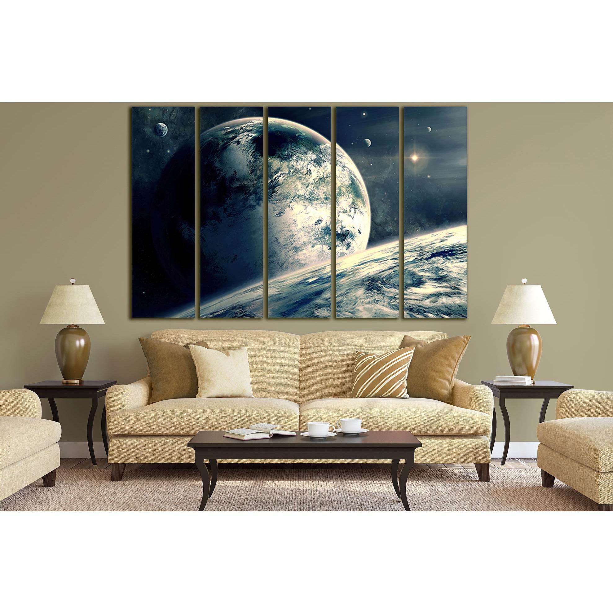 Mysterious Planets In Far Space №SL393 Ready to Hang Canvas PrintCanvas art arrives ready to hang, with hanging accessories included and no additional framing required. Every canvas print is hand-crafted, made on-demand at our workshop and expertly stretc
