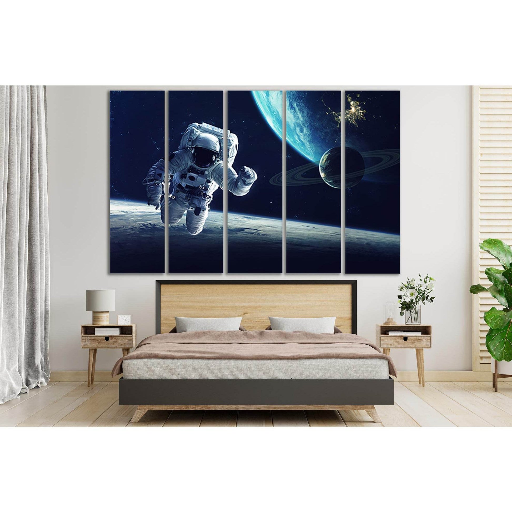 Astronaut Above The Planet №SL397 Ready to Hang Canvas PrintCanvas art arrives ready to hang, with hanging accessories included and no additional framing required. Every canvas print is hand-crafted, made on-demand at our workshop and expertly stretched a