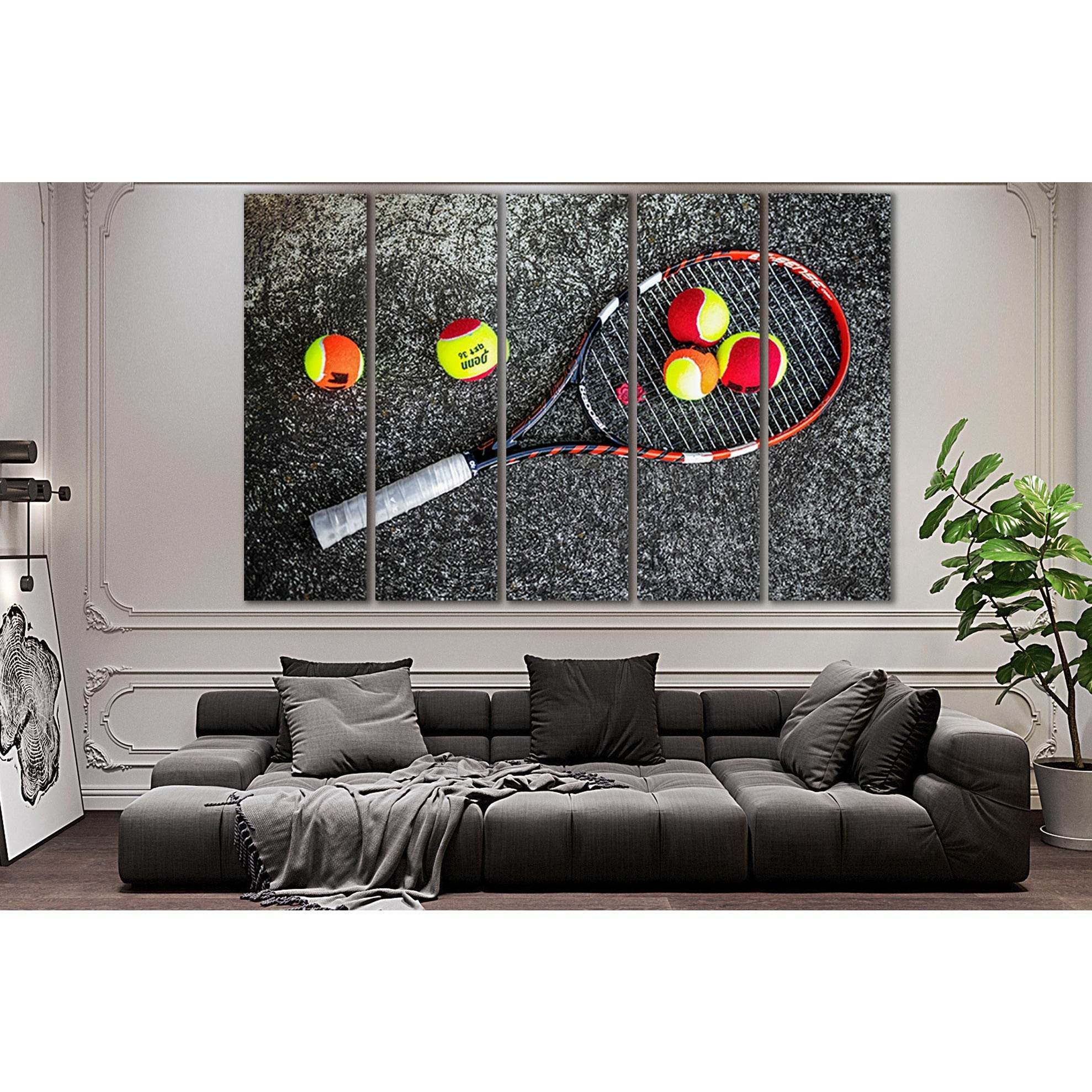 Tennis Racket With Balls №SL908 Ready to Hang Canvas PrintCanvas art arrives ready to hang, with hanging accessories included and no additional framing required. Every canvas print is hand-crafted, made on-demand at our workshop and expertly stretched aro