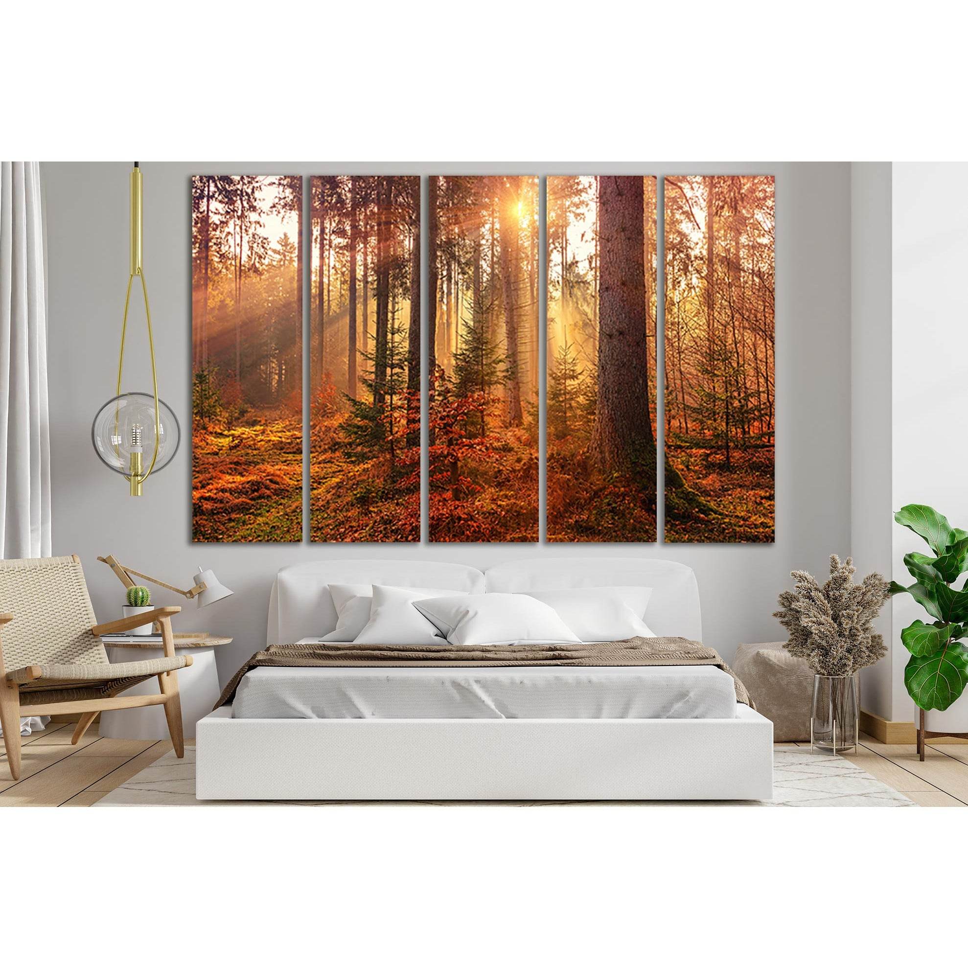 Mystery Autumn Forest And Sun Light №SL518 Ready to Hang Canvas PrintCanvas art arrives ready to hang, with hanging accessories included and no additional framing required. Every canvas print is hand-crafted, made on-demand at our workshop and expertly st