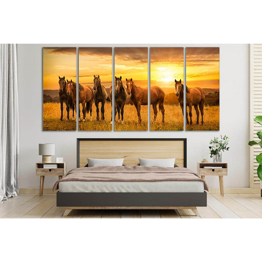 Horses In The Field Sunrise №SL279 Ready to Hang Canvas PrintCanvas art arrives ready to hang, with hanging accessories included and no additional framing required. Every canvas print is hand-crafted, made on-demand at our workshop and expertly stretched