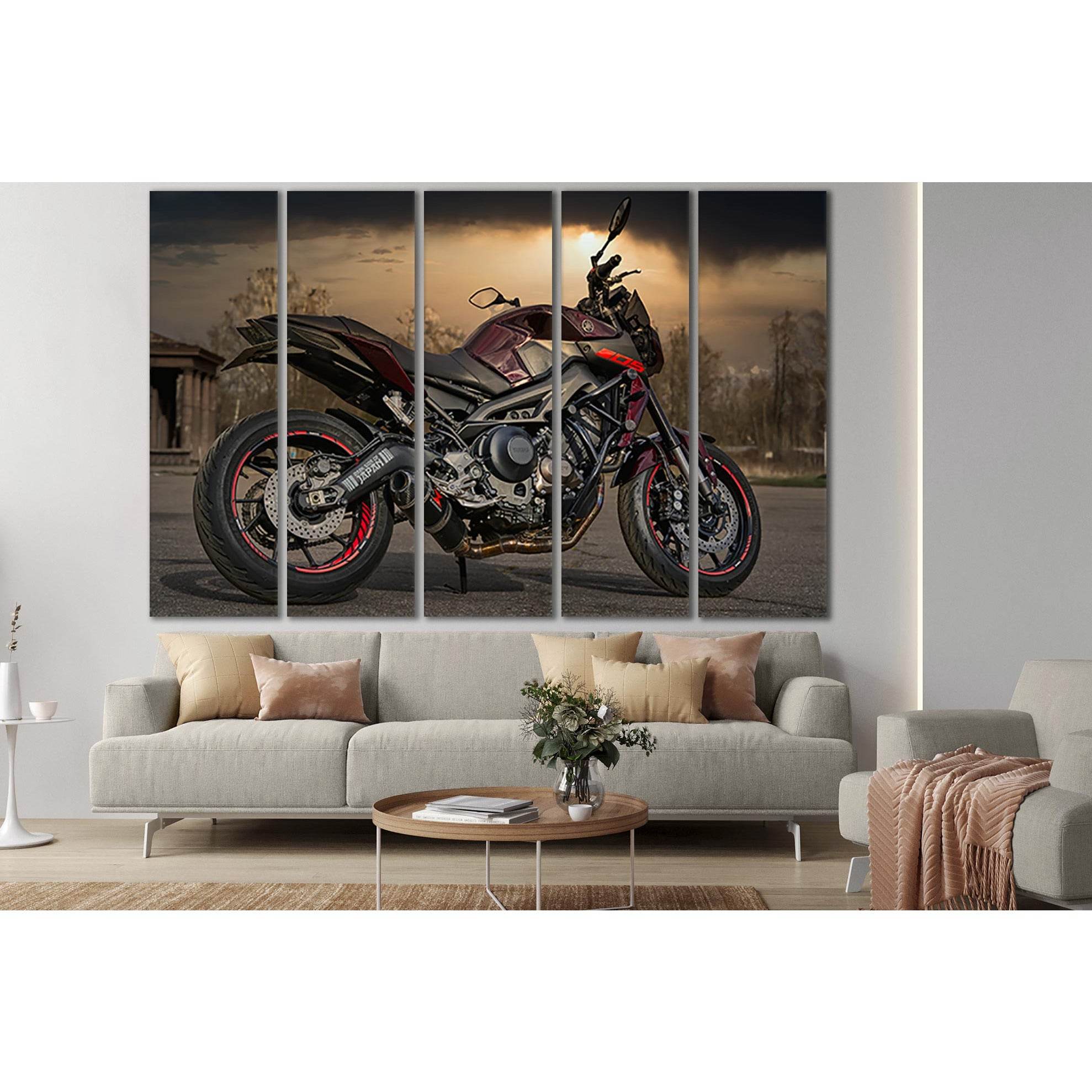 Motorcycle Parking On The Road №SL769 Ready to Hang Canvas PrintCanvas art arrives ready to hang, with hanging accessories included and no additional framing required. Every canvas print is hand-crafted, made on-demand at our workshop and expertly stretch