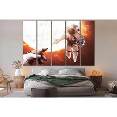 Two Brave Astronauts №SL405 Ready to Hang Canvas PrintCanvas art arrives ready to hang, with hanging accessories included and no additional framing required. Every canvas print is hand-crafted, made on-demand at our workshop and expertly stretched around