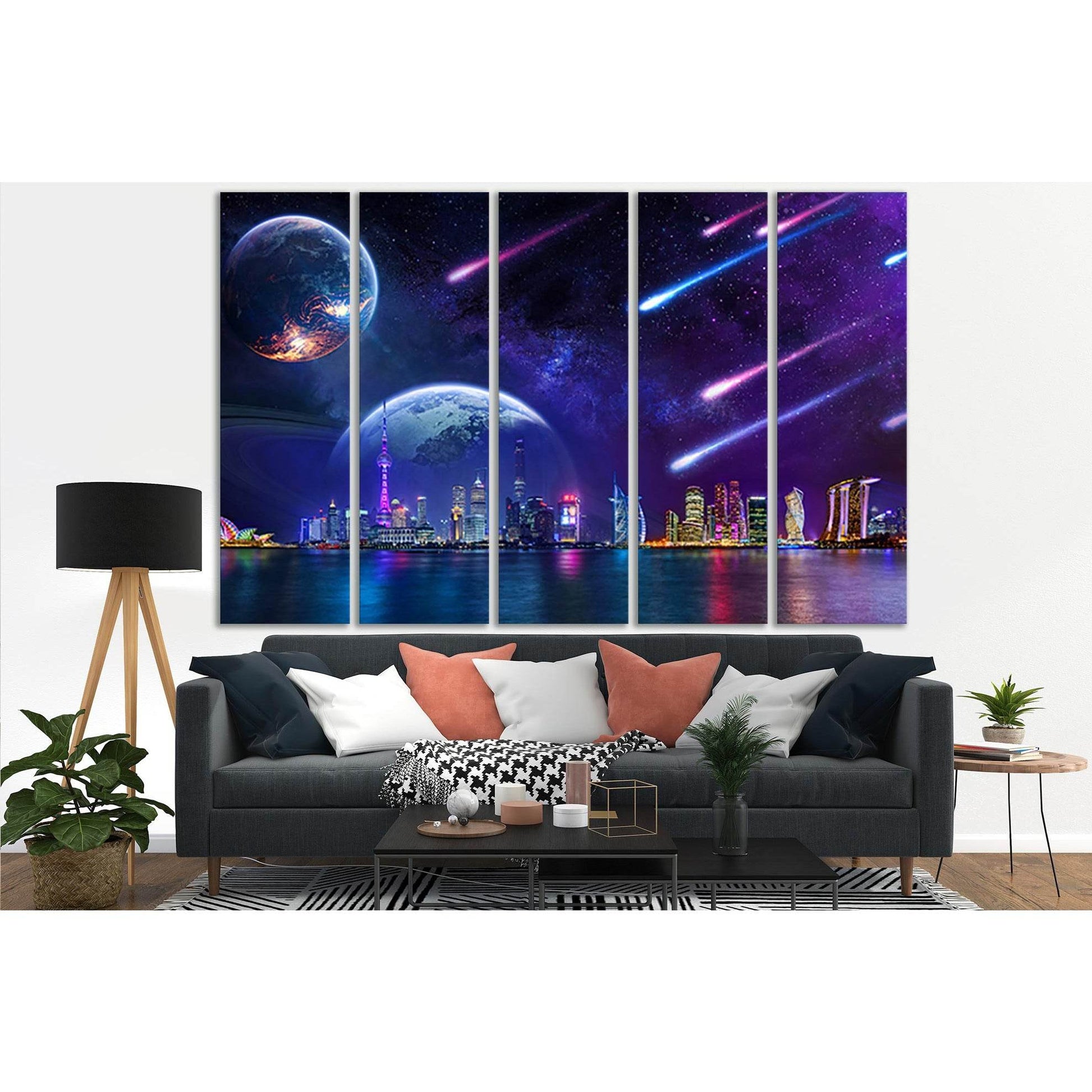 Skyline Cityscapes Fantasy Art №SL1454 Ready to Hang Canvas PrintCanvas art arrives ready to hang, with hanging accessories included and no additional framing required. Every canvas print is hand-crafted, made on-demand at our workshop and expertly stretc