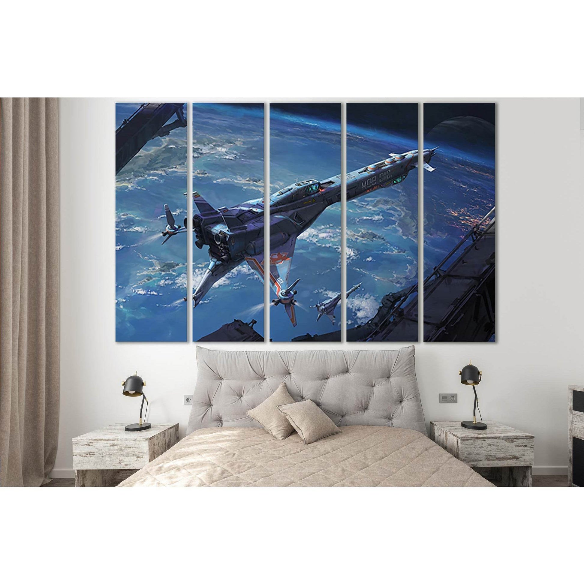 Expedition Spaceship №SL1293 Ready to Hang Canvas PrintCanvas art arrives ready to hang, with hanging accessories included and no additional framing required. Every canvas print is hand-crafted, made on-demand at our workshop and expertly stretched around