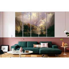 Beautiful Mountain Lake Oil Painting №SL557 Ready to Hang Canvas PrintCanvas art arrives ready to hang, with hanging accessories included and no additional framing required. Every canvas print is hand-crafted, made on-demand at our workshop and expertly s