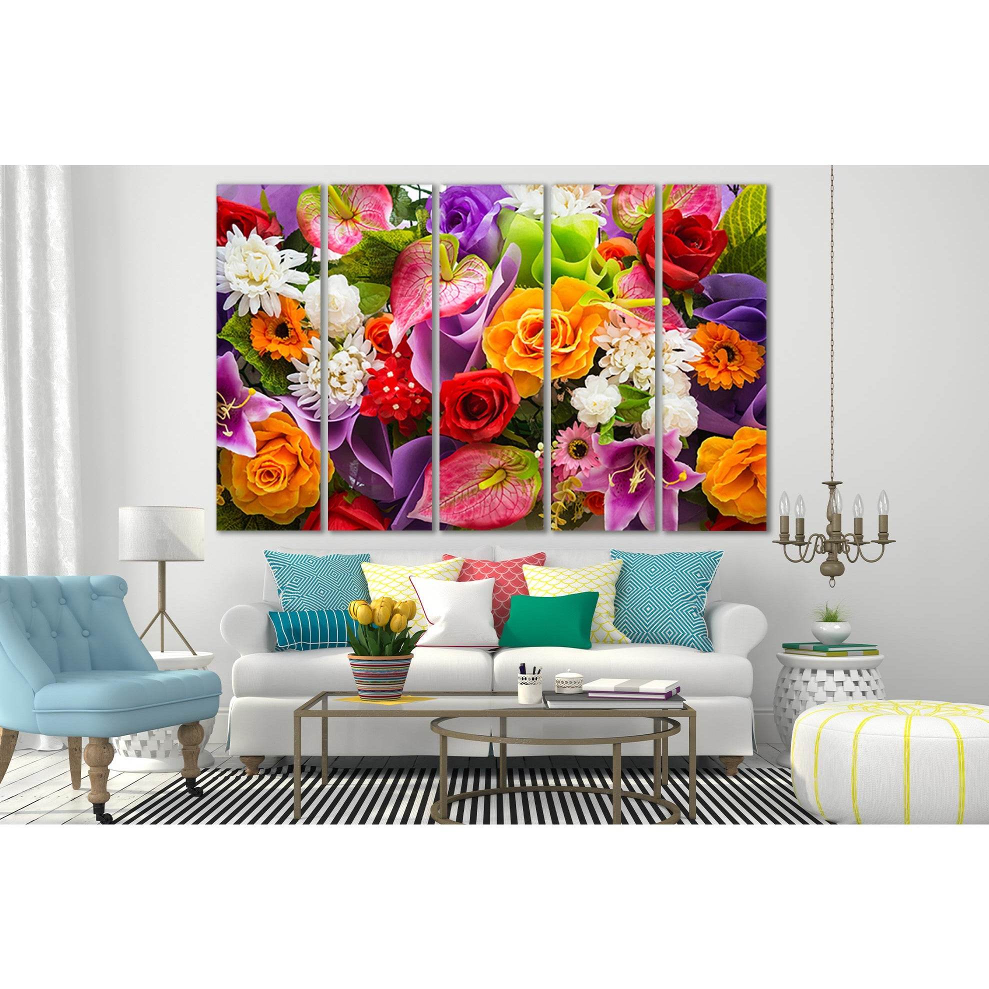 Colorful Bouquet Of Flowers №SL674 Ready to Hang Canvas PrintCanvas art arrives ready to hang, with hanging accessories included and no additional framing required. Every canvas print is hand-crafted, made on-demand at our workshop and expertly stretched