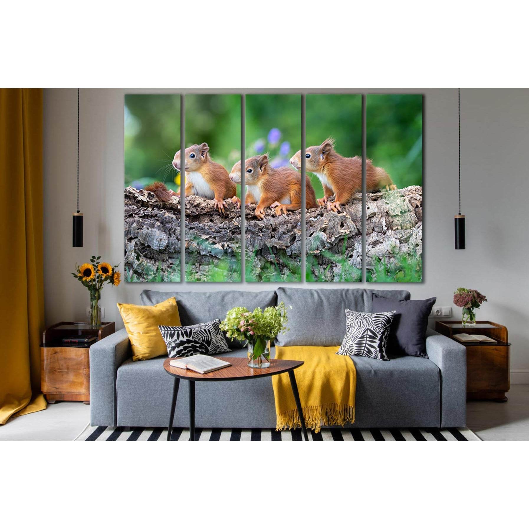 Three Cute Squirrels №SL1514 Ready to Hang Canvas PrintCanvas art arrives ready to hang, with hanging accessories included and no additional framing required. Every canvas print is hand-crafted, made on-demand at our workshop and expertly stretched around