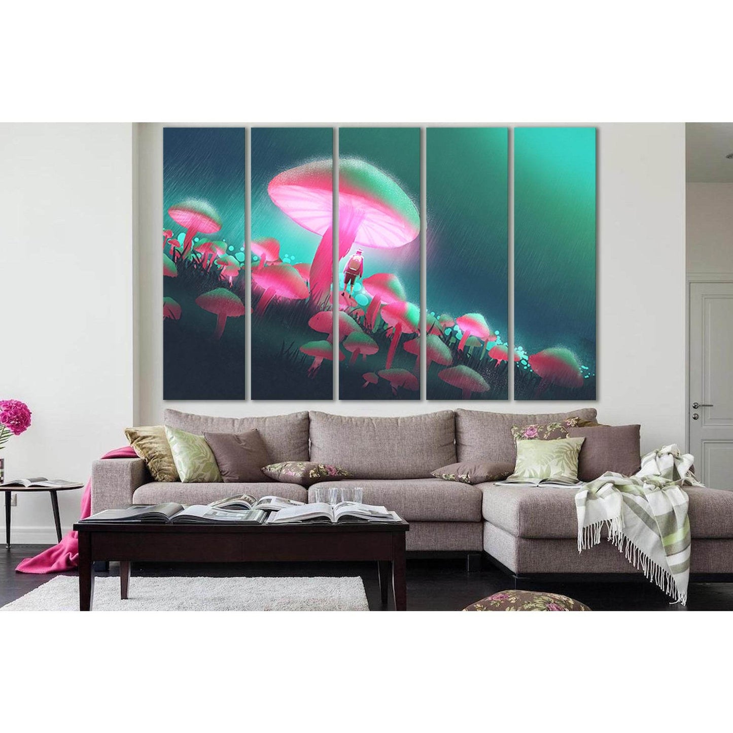 Tourist In A Big Mushroom Forest №SL1263 Ready to Hang Canvas PrintCanvas art arrives ready to hang, with hanging accessories included and no additional framing required. Every canvas print is hand-crafted, made on-demand at our workshop and expertly stre