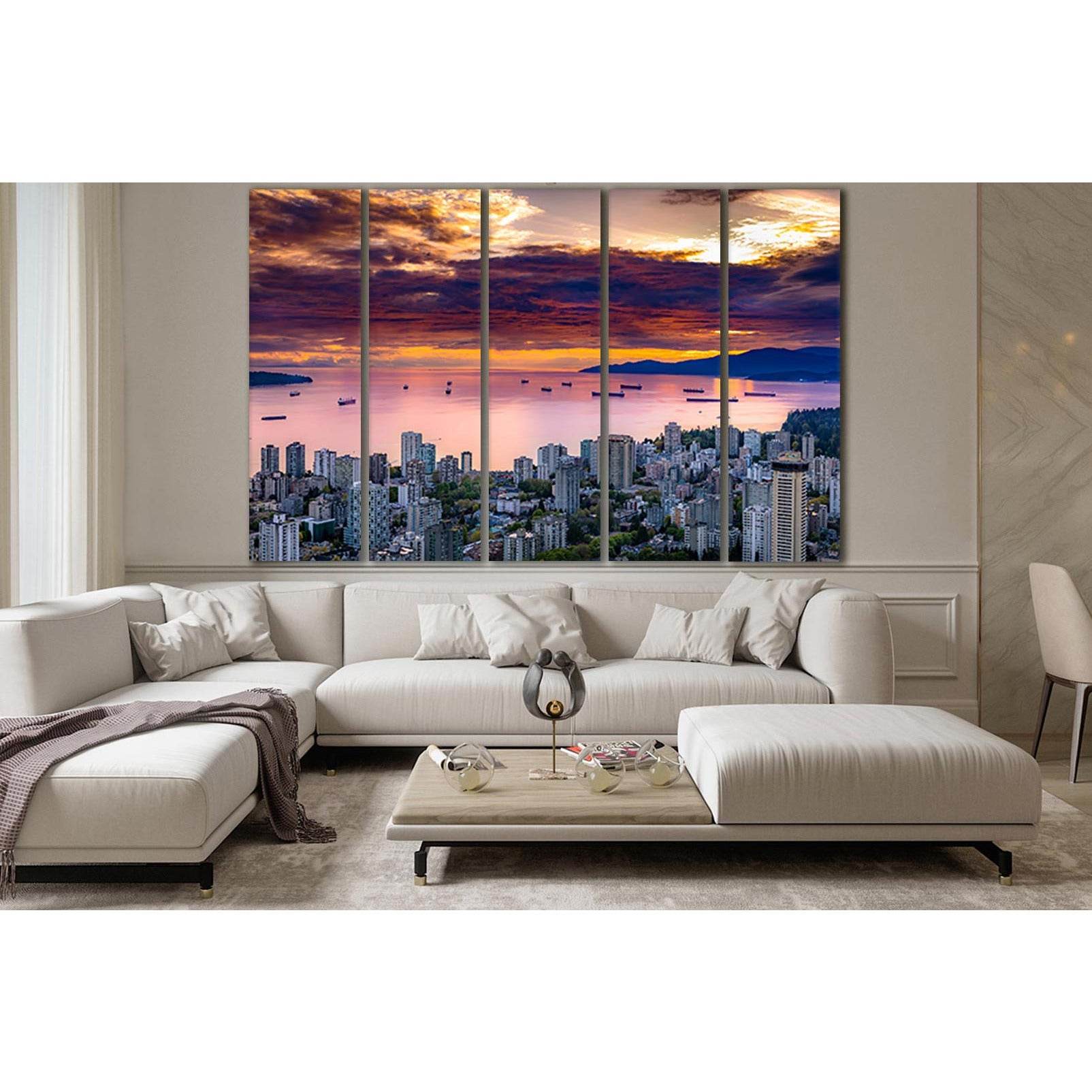 Cityscape Under Brown Sky №SL342 Ready to Hang Canvas PrintCanvas art arrives ready to hang, with hanging accessories included and no additional framing required. Every canvas print is hand-crafted, made on-demand at our workshop and expertly stretched ar