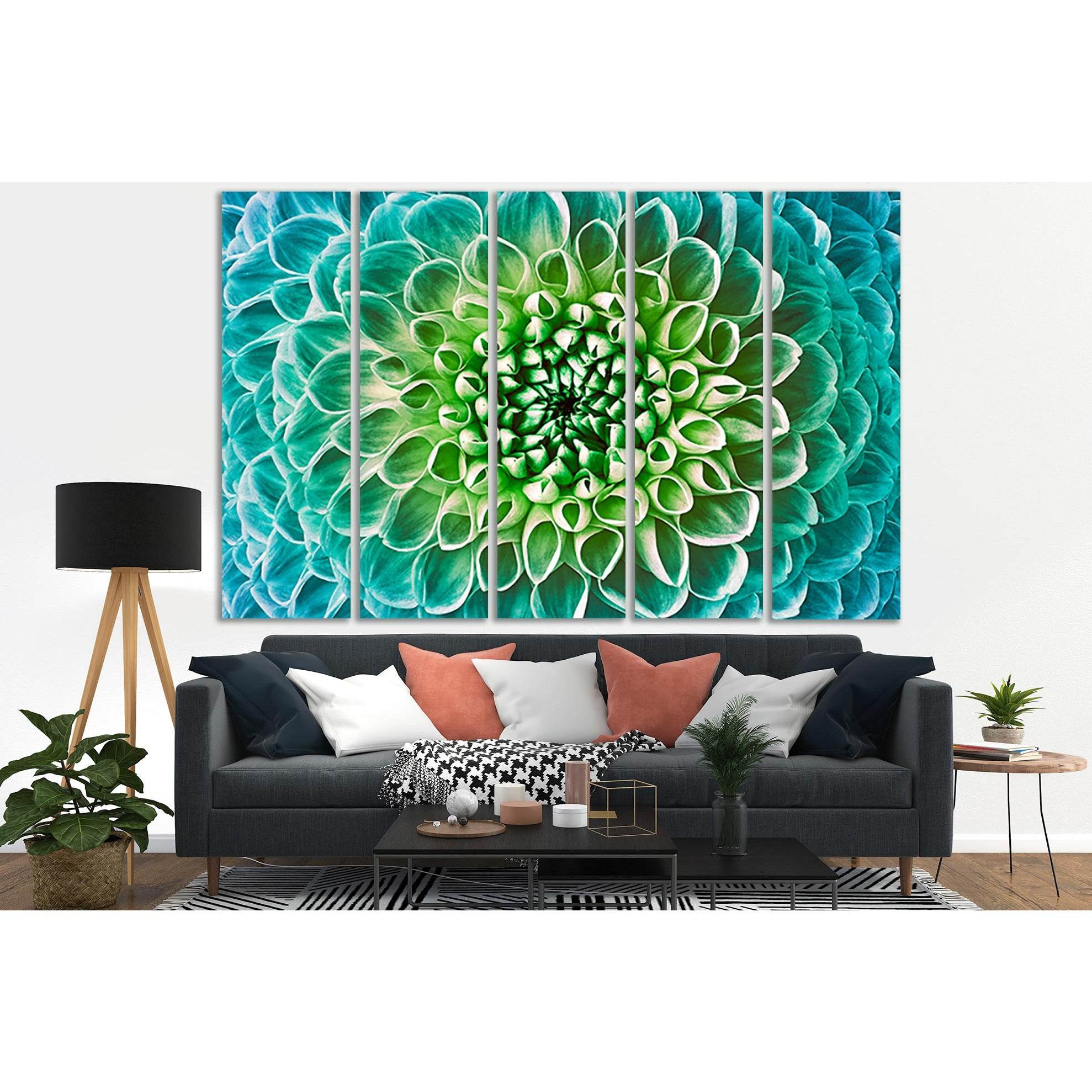 Turquoise Green Flower Macro №SL675 Ready to Hang Canvas PrintCanvas art arrives ready to hang, with hanging accessories included and no additional framing required. Every canvas print is hand-crafted, made on-demand at our workshop and expertly stretched