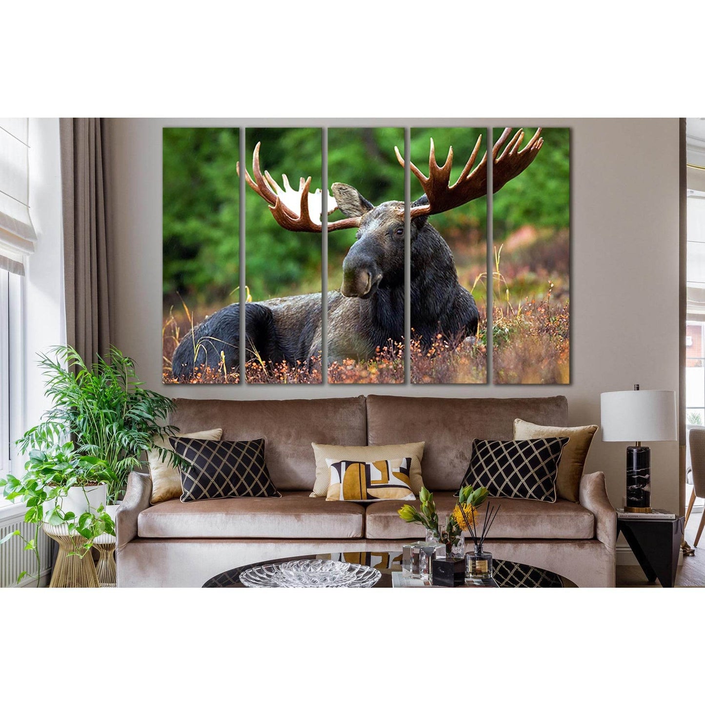 Elk Resting In The Meadow №SL1547 Ready to Hang Canvas PrintCanvas art arrives ready to hang, with hanging accessories included and no additional framing required. Every canvas print is hand-crafted, made on-demand at our workshop and expertly stretched a