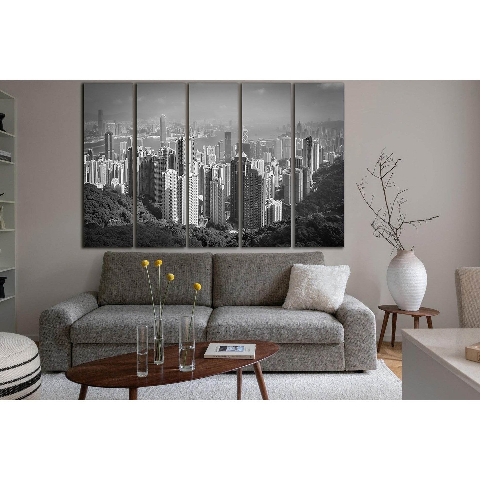 Hong Kong City Black End White №SL863 Ready to Hang Canvas PrintCanvas art arrives ready to hang, with hanging accessories included and no additional framing required. Every canvas print is hand-crafted, made on-demand at our workshop and expertly stretch