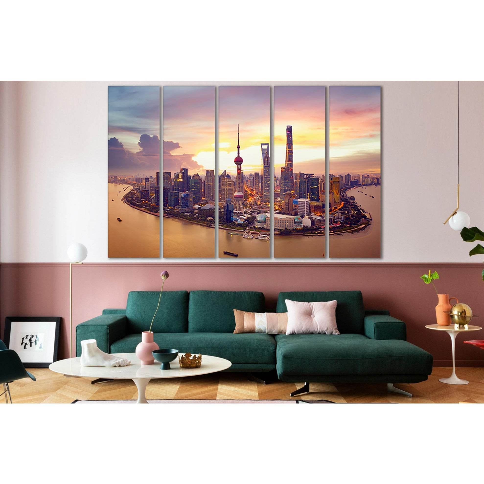 Shanghai China Huangpu River №SL354 Ready to Hang Canvas PrintCanvas art arrives ready to hang, with hanging accessories included and no additional framing required. Every canvas print is hand-crafted, made on-demand at our workshop and expertly stretched