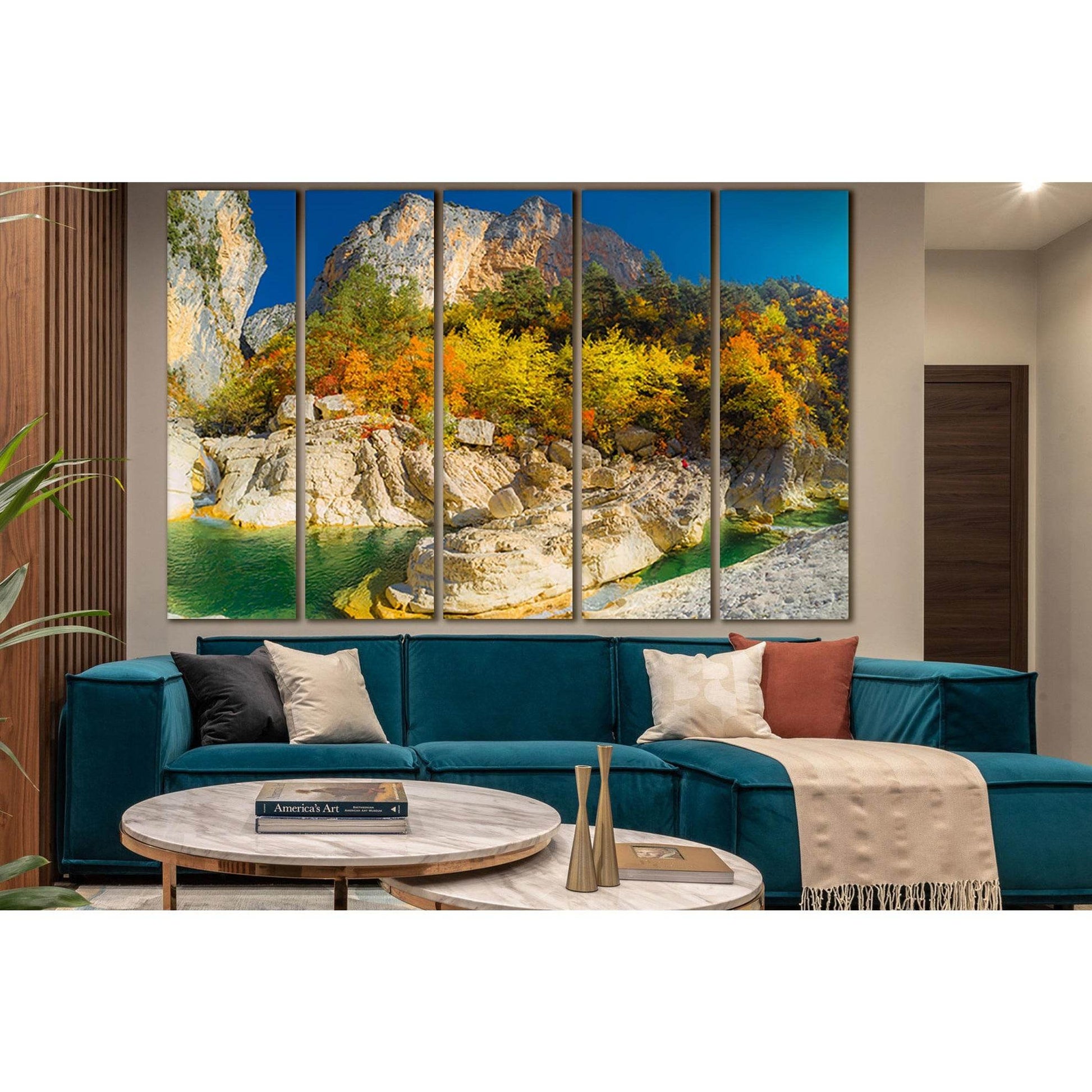 Autumn Trees And Beautiful Rocks №SL1061 Ready to Hang Canvas PrintCanvas art arrives ready to hang, with hanging accessories included and no additional framing required. Every canvas print is hand-crafted, made on-demand at our workshop and expertly stre