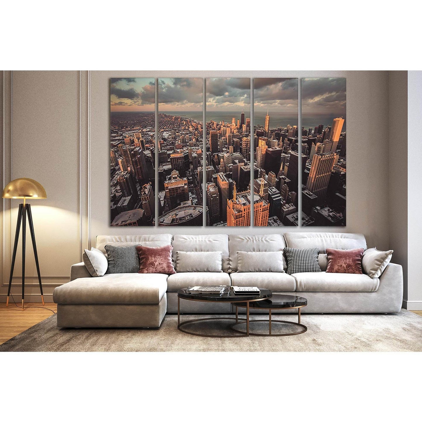 Chicago Cityscapes №SL329 Ready to Hang Canvas PrintCanvas art arrives ready to hang, with hanging accessories included and no additional framing required. Every canvas print is hand-crafted, made on-demand at our workshop and expertly stretched around 10